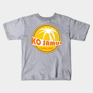 Retro Vintage Travel - Ko Samui Thailand Distressed Kids T-Shirt